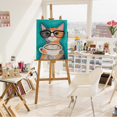 Kot i Latte Malowanie Po Numerach