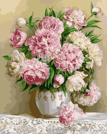 Bukiet piwonii Malowanie Po Numerach
