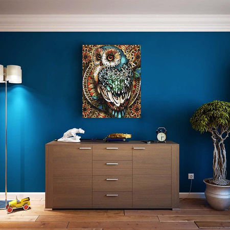 Sowa ornament 40x50 cm Malowanie po numerach