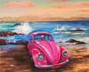 Samochód nad morzem Obraz Do Malowania Po Numerach