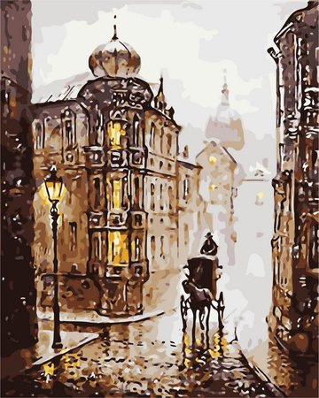 Ulica starego miasta Obraz Do Malowania Po Numerach