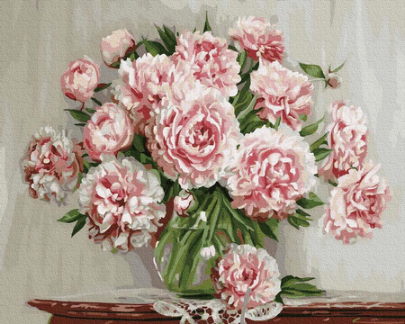 Bujne piwonie Malowanie po numerach