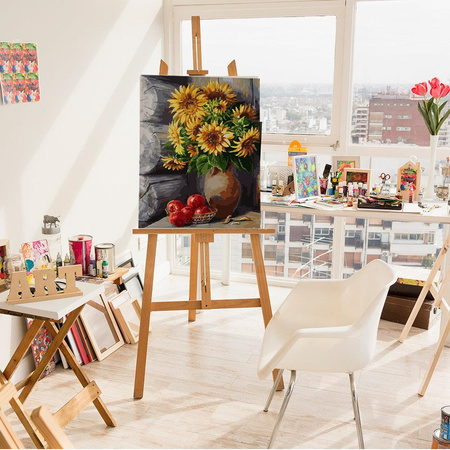 Słoneczniki w wazonie Obraz Do Malowania Po Numerach