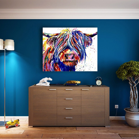 Kolorowy Byk Obraz Do Malowania Po Numerach