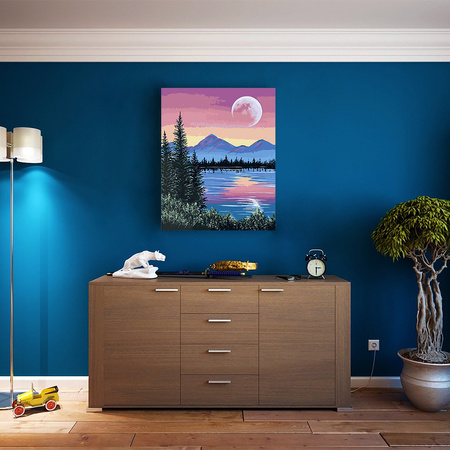 Fioletowy Krajobraz Obraz Do Malowania Po Numerach