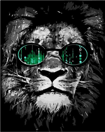 Fajny lew Obraz Do Malowania Po Numerach