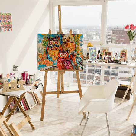 Kolorowe Sowy Malowanie Po Numerach