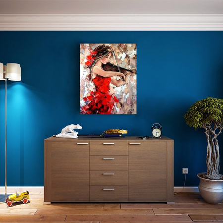 Kobieta ze skrzypcami Malowanie Po Numerach