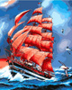 Szkarłatne żagle Malowanie po Numerach