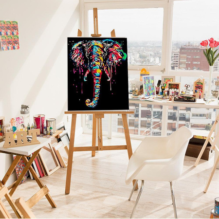 Wielobarwny słoń Obraz Do Malowania Po Numerach