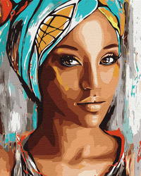 Spojrzenie Brązowych Oczu Malowanie Po Numerach