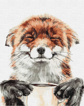 Lisek i poranna kawa Malowanie Po Numerach