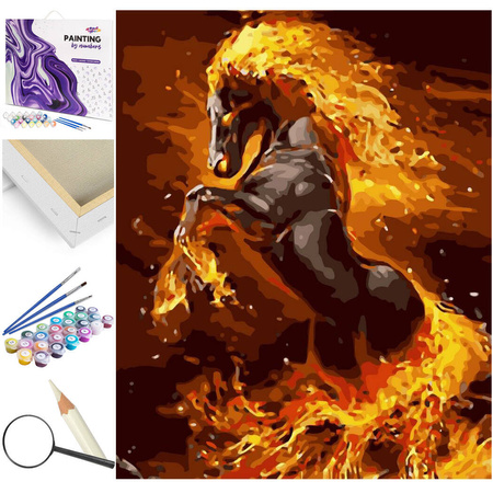Ognisty koń Obraz Do Malowania Po Numerach