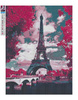 Mozaika Diamentowa 5D Bez Ramy Romantyczna Wieża Eiffla 30x40 Haft Diamentowy