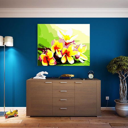 Plumeria tropikalna Obraz Do Malowania Po Numerach