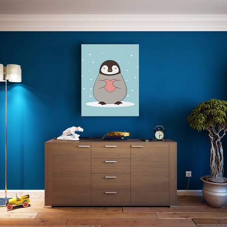 Pingwin z serduszkiem Obraz Do Malowania Po Numerach