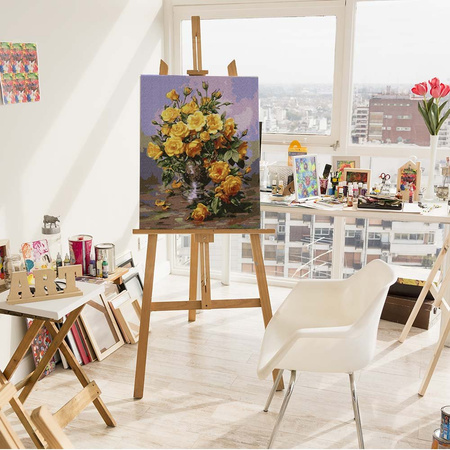 Piękne żółte róże Malowanie po numerach