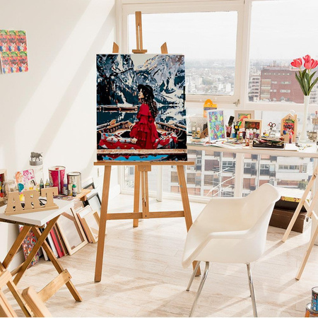 Dziewczyna w łodzi Obraz Do Malowania Po Numerach