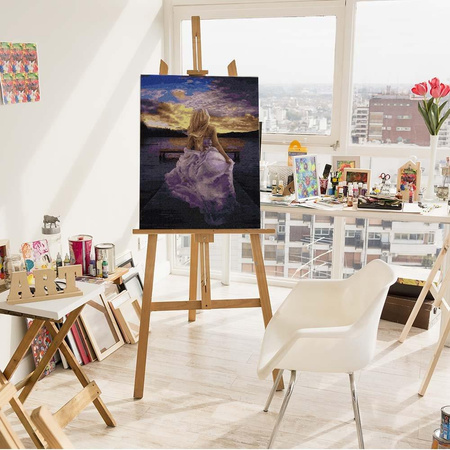 Sukienka Liliowa Malowanie po numerach