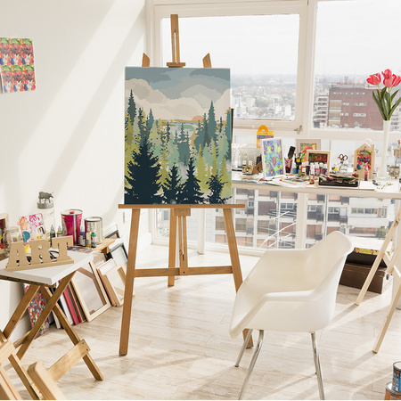 Zielony Las Obraz Do Malowania Po Numerach