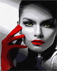 Dziewczyna z zielonymi oczami Obraz Do Malowania Po Numerach