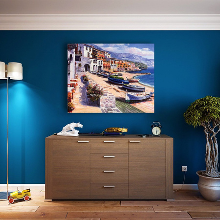 Wybrzeża Hiszpanii 40x30cm Haft Diamentowy Mozaika