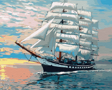 Żaglowiec W Oceanie Malowanie Po Numerach