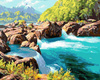 Górska rzeka Malowanie po Numerach