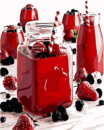koktajl truskawkowy Obraz Do Malowania Po Numerach