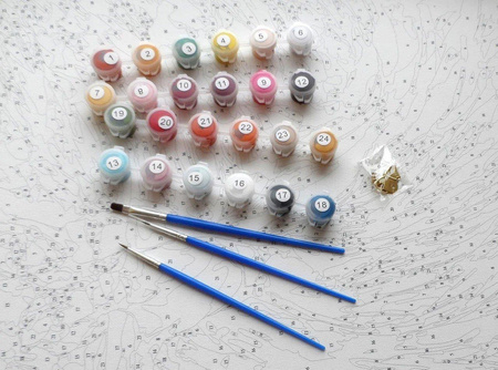 Flaming Różowy 30x40cm Obraz Do Malowania Po Numerach