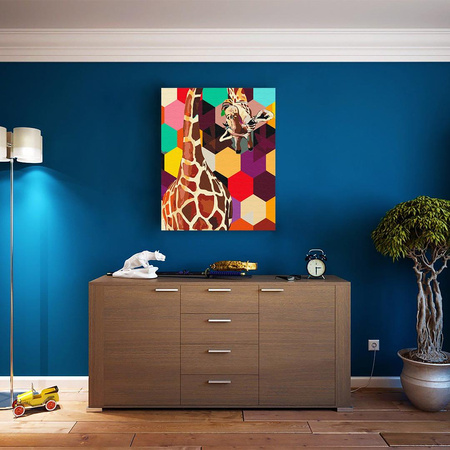 Żyrafa w mozaice Obraz Do Malowania Po Numerach