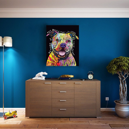 Piesek Pitbull Malowanie Po Numerach