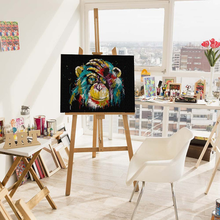 Szympans w Jaskrawych Kolorach Malowanie Po Numerach