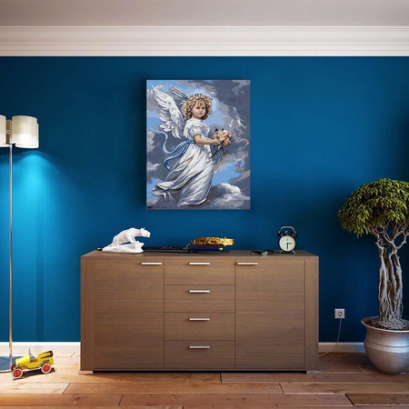 Anioł z bukietem Malowanie po numerach