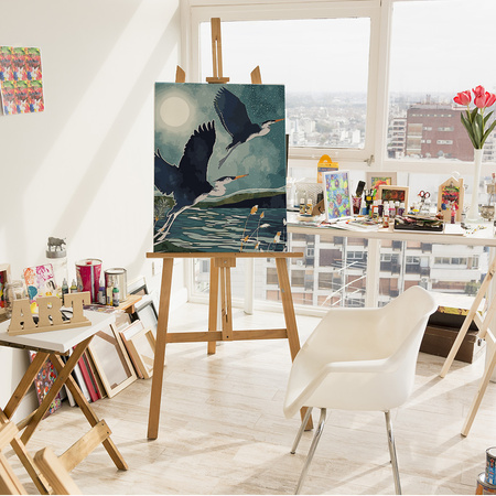 Czaple nad jeziorem Obraz Do Malowania Po Numerach