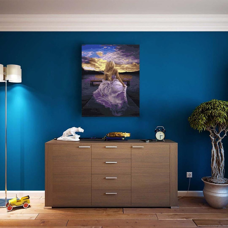 Sukienka Liliowa Malowanie po numerach