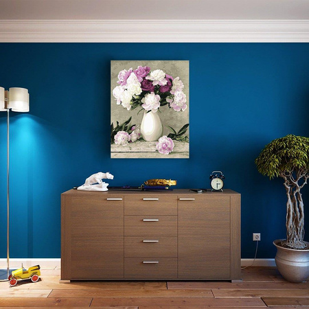 Delikatne piwonie Malowanie Po Numerach