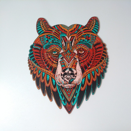 WOOD PUZLE Drewniane Puzzle Niedźwiedź 95 el. Rozmiar 360х300 mm