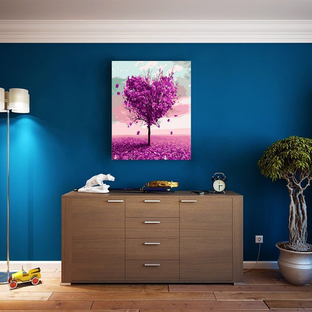 Fioletowe Serce Malowanie Po Numerach