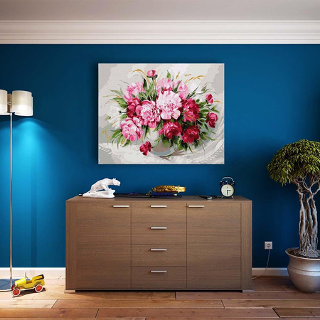 Kolorowy bukiet 65x50cm Malowanie Po Numerach