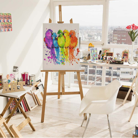 Kolorowe papużki Malowanie po numerach