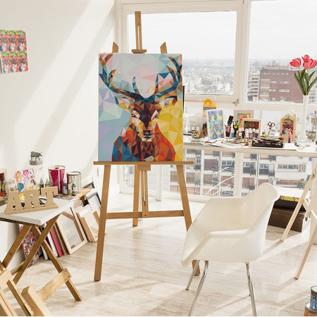 Kolorowy Jeleń Proste Malowanie Po Numerach