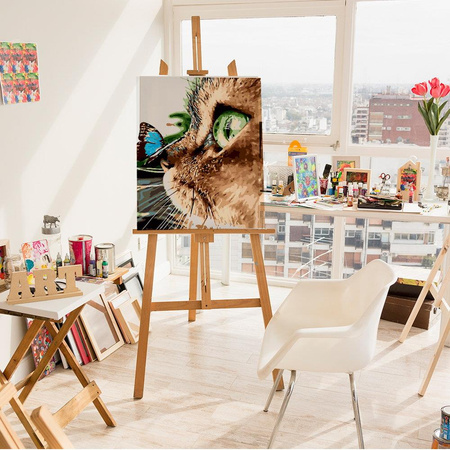 Kot i motyl Obraz Do Malowania Po Numerach