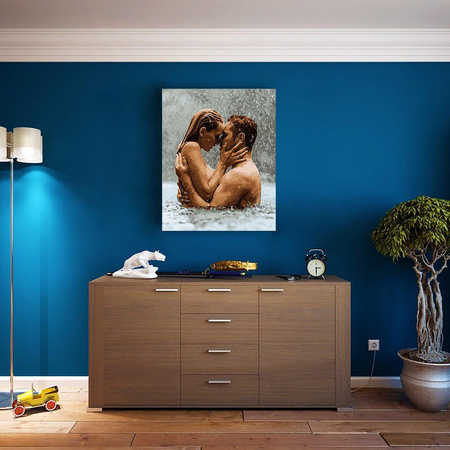 Pocałunek w deszczu Obraz Do Malowania Po Numerach