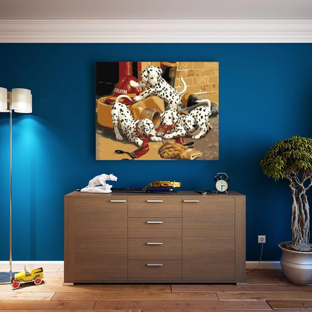 Niegrzeczni dalmatyńczycy Malowanie po Numerach