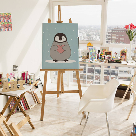 Pingwin z serduszkiem Obraz Do Malowania Po Numerach