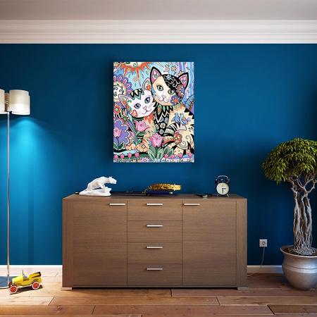 Kolorowe Koty Obraz Do Malowania Po Numerach