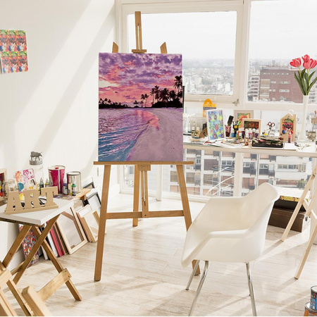 Różowy zachód słońca Obraz Po Numerach Bez Ramy