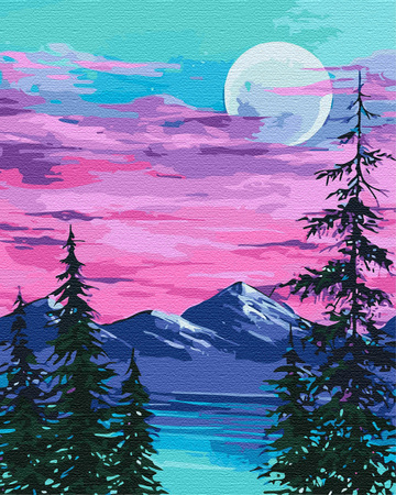 Liliowy Krajobraz Obraz Do Malowania Po Numerach