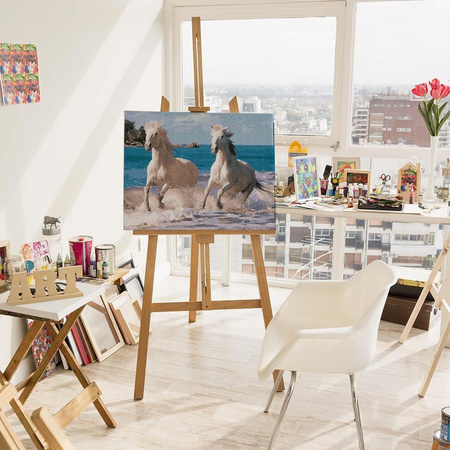 Białe rumaki 40x50 Malowanie Po Numerach